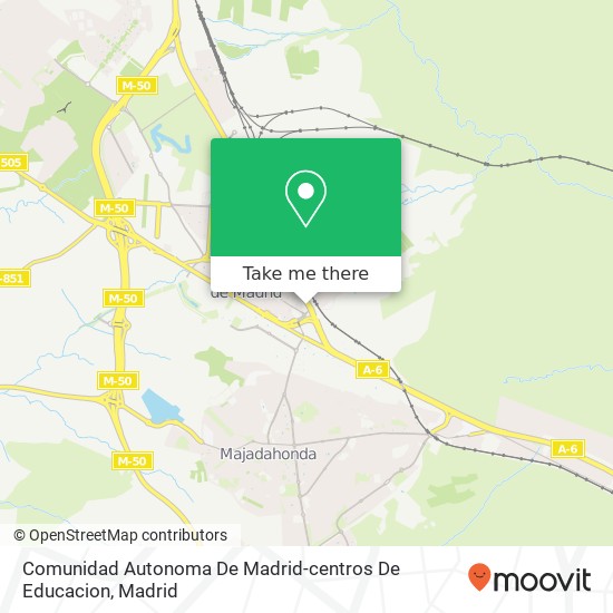 mapa Comunidad Autonoma De Madrid-centros De Educacion