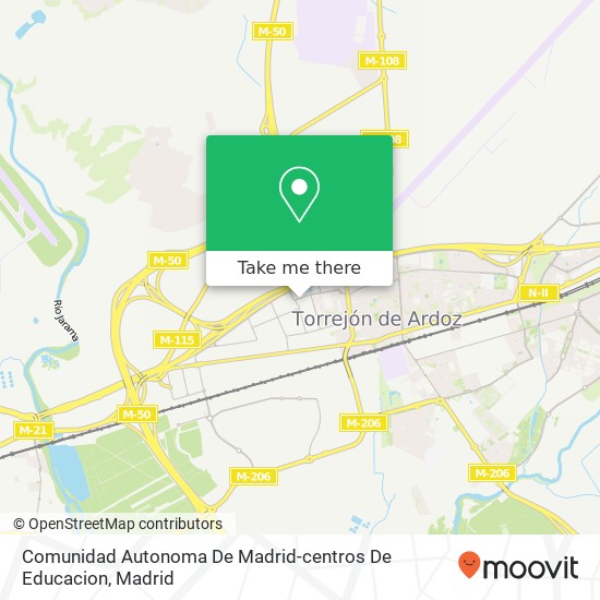 mapa Comunidad Autonoma De Madrid-centros De Educacion