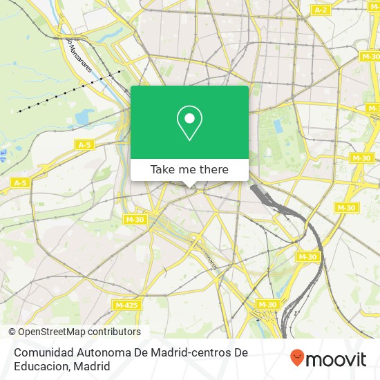 mapa Comunidad Autonoma De Madrid-centros De Educacion