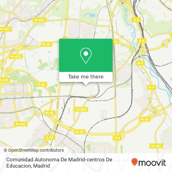 mapa Comunidad Autonoma De Madrid-centros De Educacion