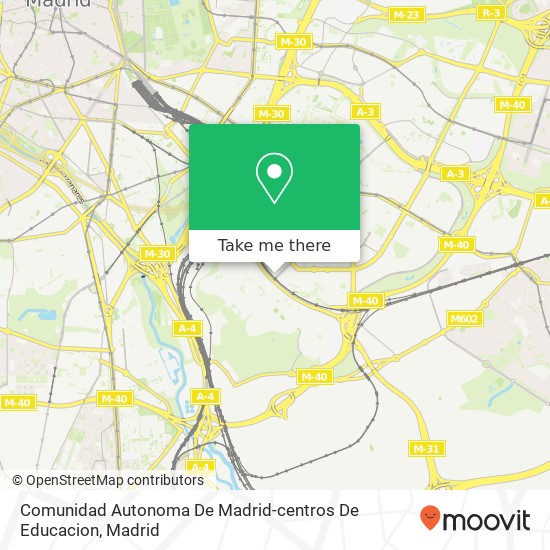 mapa Comunidad Autonoma De Madrid-centros De Educacion