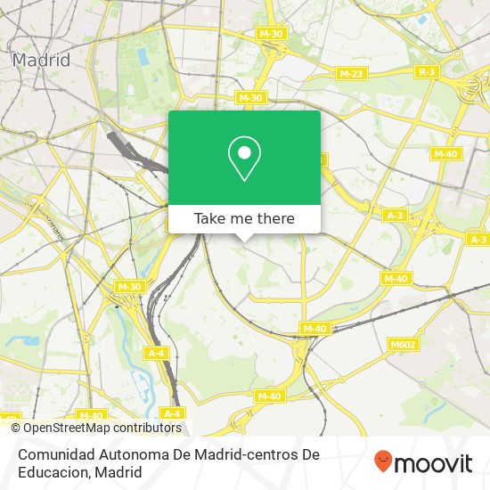 mapa Comunidad Autonoma De Madrid-centros De Educacion