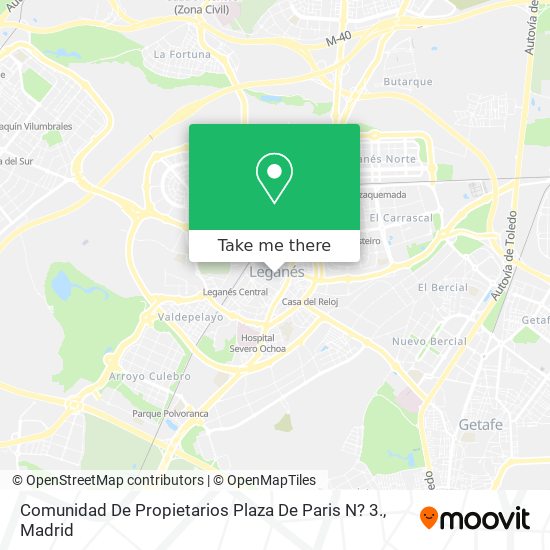 mapa Comunidad De Propietarios Plaza De Paris N? 3.