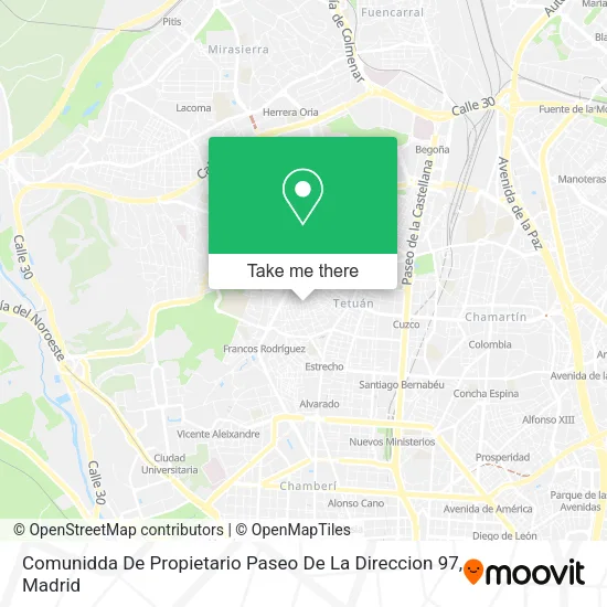Comunidda De Propietario Paseo De La Direccion 97 map