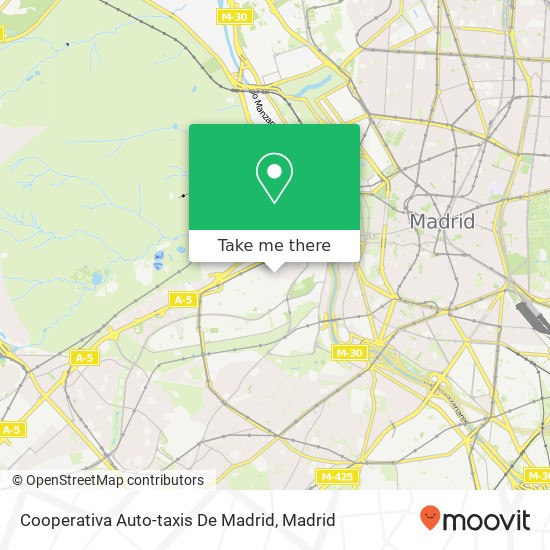 mapa Cooperativa Auto-taxis De Madrid