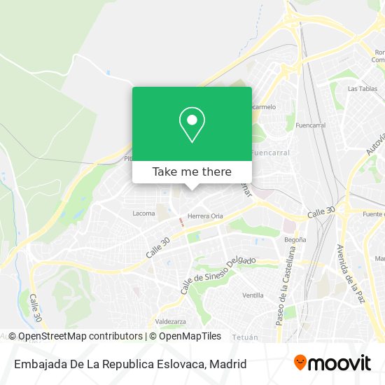 Embajada De La Republica Eslovaca map