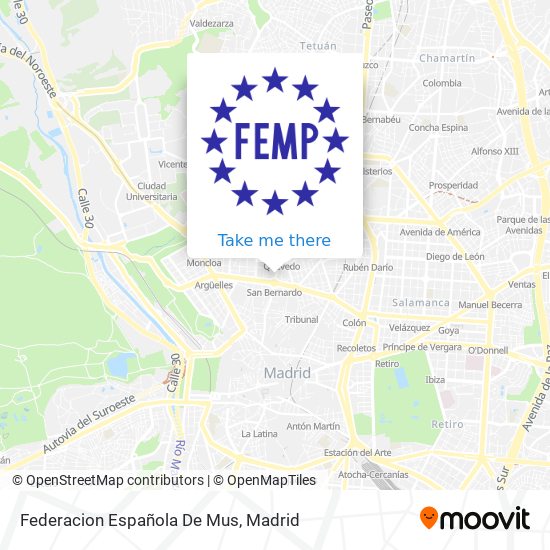 Federacion Española De Mus map