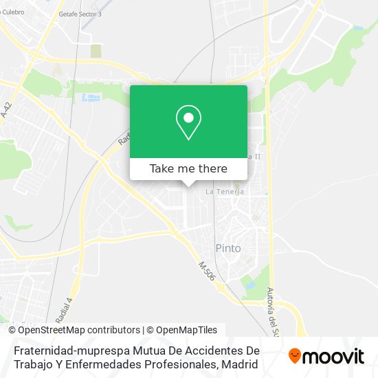 Fraternidad-muprespa Mutua De Accidentes De Trabajo Y Enfermedades Profesionales map