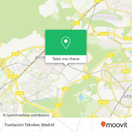 Fundacion Tekniker map