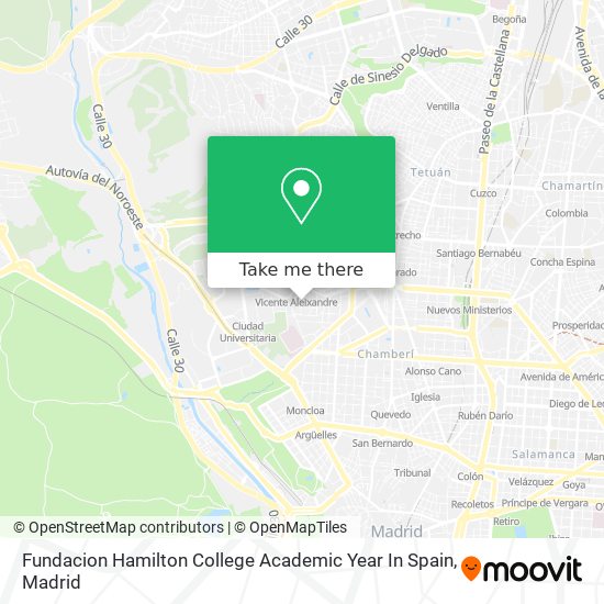 mapa Fundacion Hamilton College Academic Year In Spain
