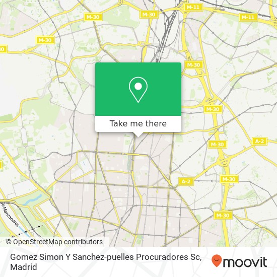 Gomez Simon Y Sanchez-puelles Procuradores Sc map