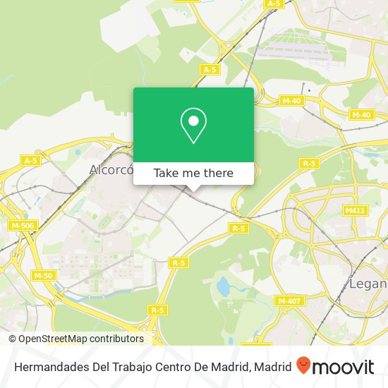 mapa Hermandades Del Trabajo Centro De Madrid