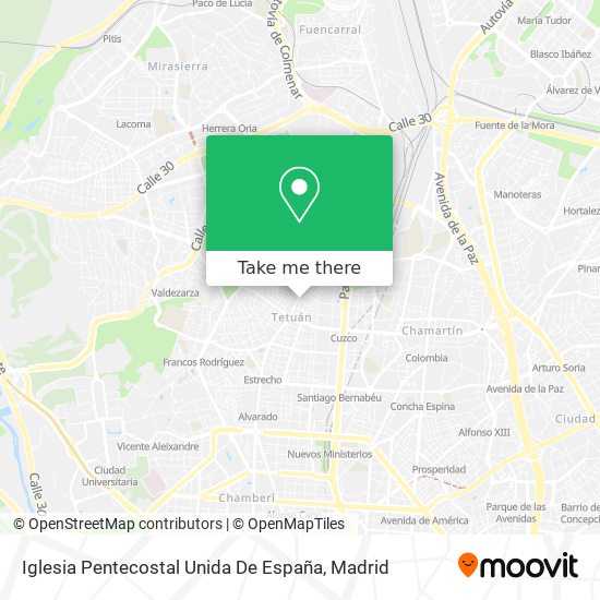 mapa Iglesia Pentecostal Unida De España