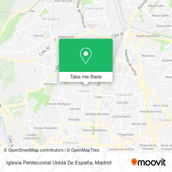 mapa Iglesia Pentecostal Unida De España