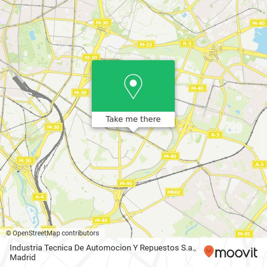 mapa Industria Tecnica De Automocion Y Repuestos S.a.