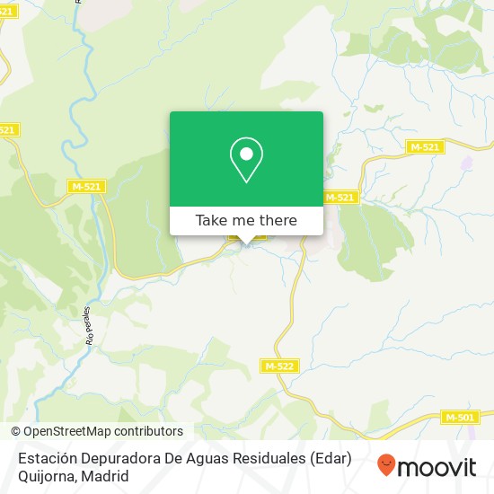 mapa Estación Depuradora De Aguas Residuales (Edar) Quijorna