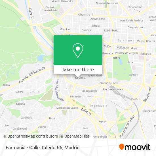 mapa Farmacia - Calle Toledo 66