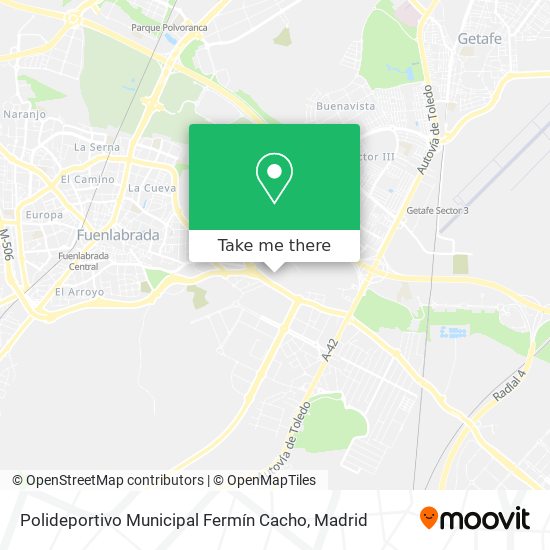 mapa Polideportivo Municipal Fermín Cacho