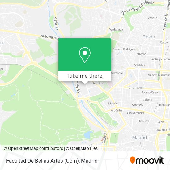 mapa Facultad De Bellas Artes (Ucm)