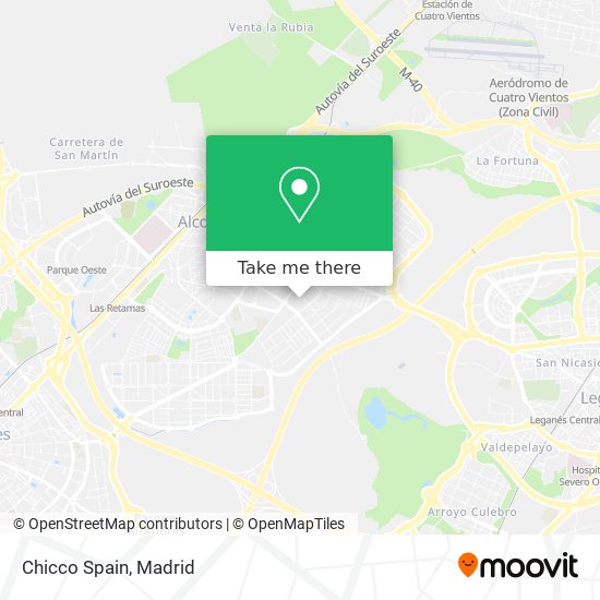 Chicco Spain map