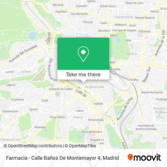 mapa Farmacia - Calle Baños De Montemayor 4