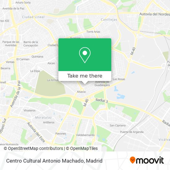 mapa Centro Cultural Antonio Machado