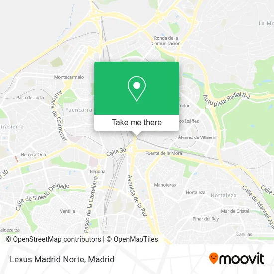 Lexus Madrid Norte map