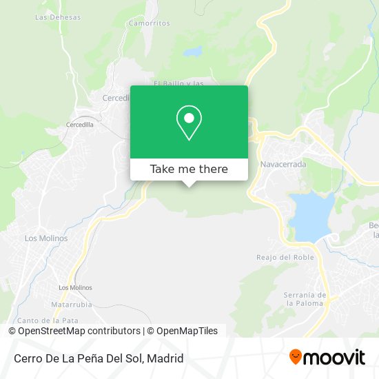 Cerro De La Peña Del Sol map