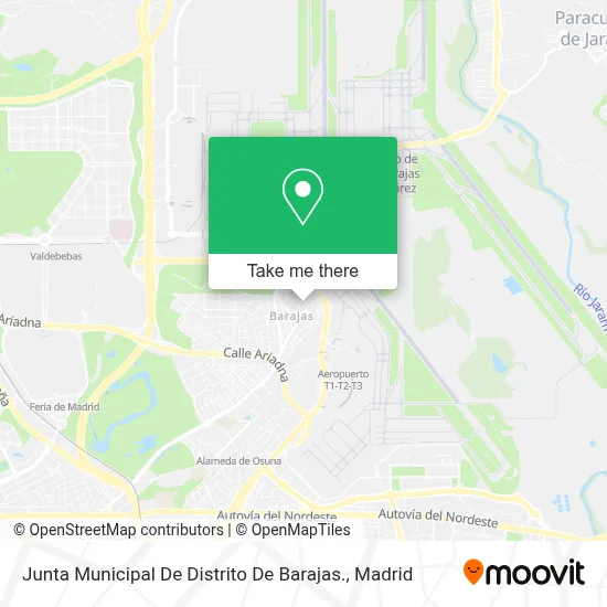 Junta Municipal De Distrito De Barajas. map