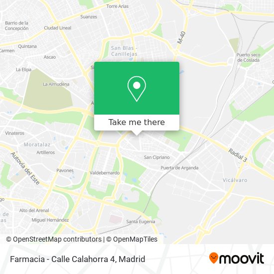 Farmacia - Calle Calahorra 4 map
