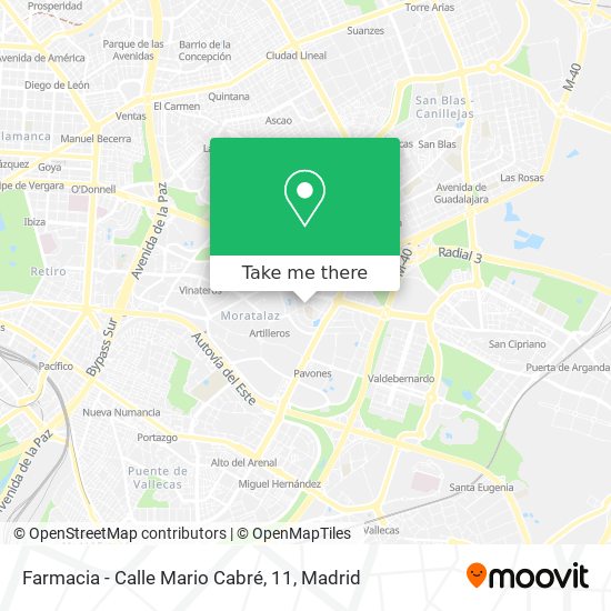 mapa Farmacia - Calle Mario Cabré, 11