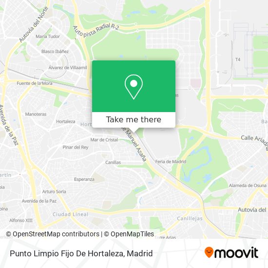 Punto Limpio Fijo De Hortaleza map