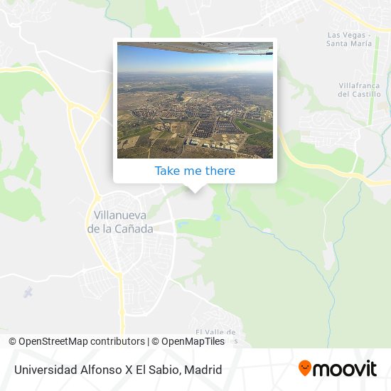 mapa Universidad Alfonso X El Sabio