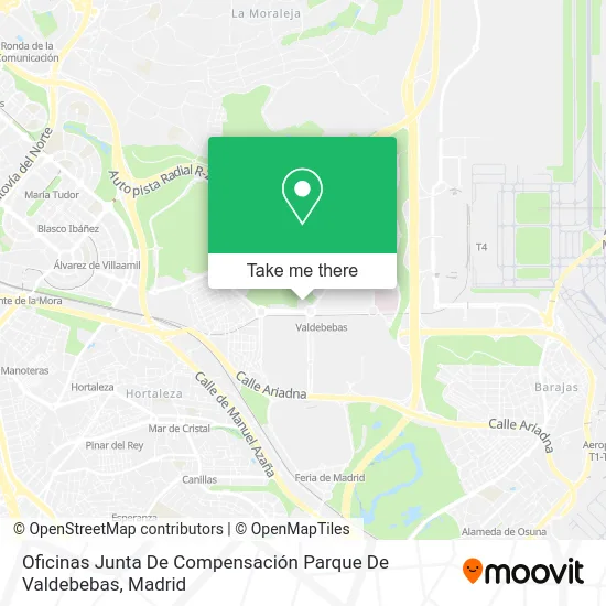 Oficinas Junta De Compensación Parque De Valdebebas map