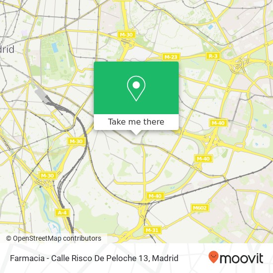 mapa Farmacia - Calle Risco De Peloche 13