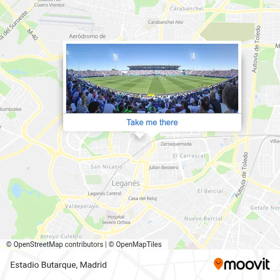 Estadio Butarque map