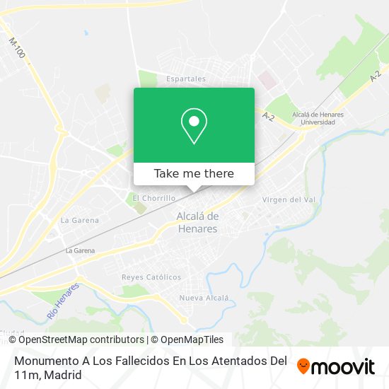 mapa Monumento A Los Fallecidos En Los Atentados Del 11m