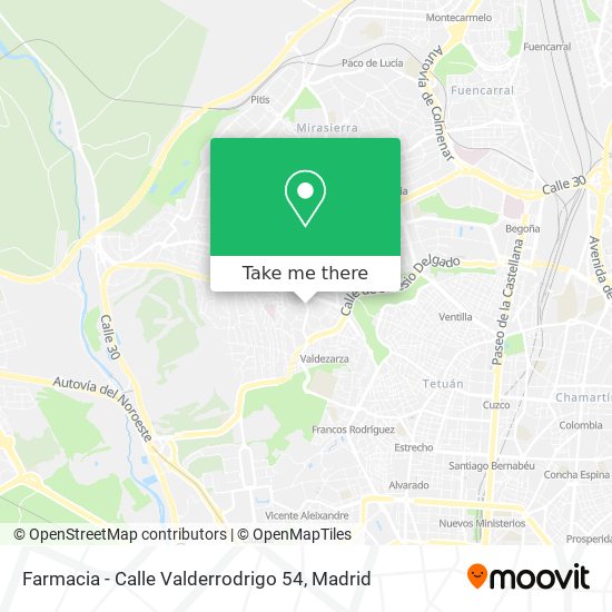Farmacia - Calle Valderrodrigo 54 map