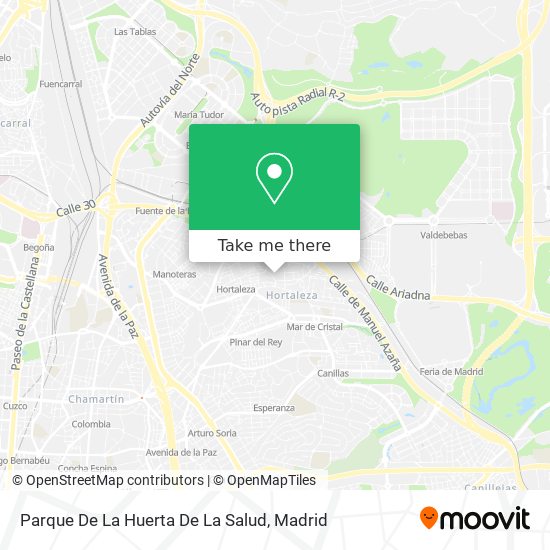 mapa Parque De La Huerta De La Salud