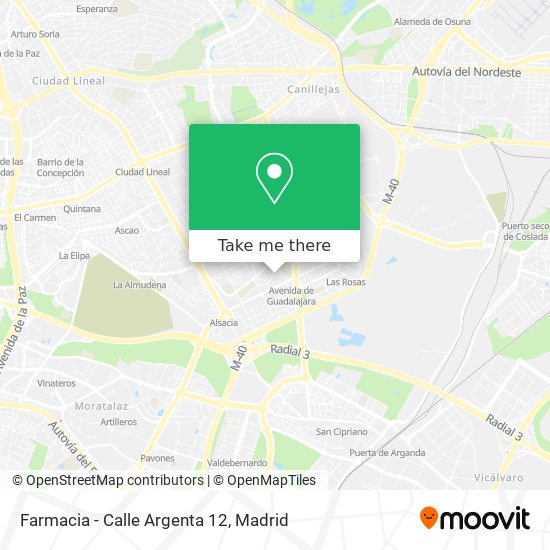 mapa Farmacia - Calle Argenta 12