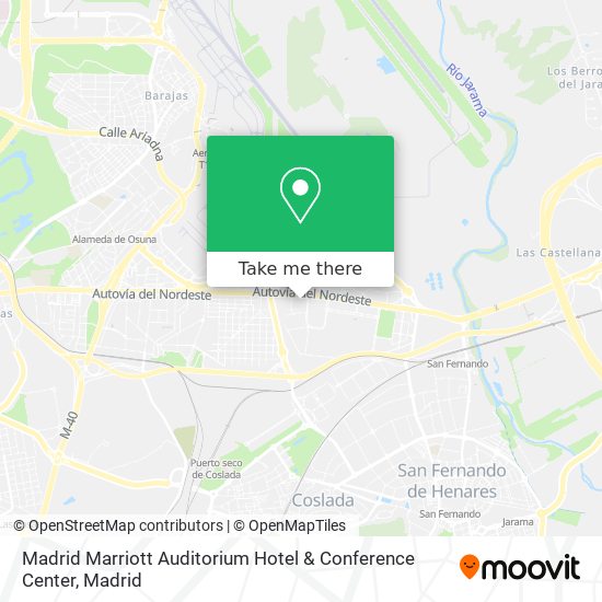 Madrid Marriott Auditorium Hotel & Conference Center map