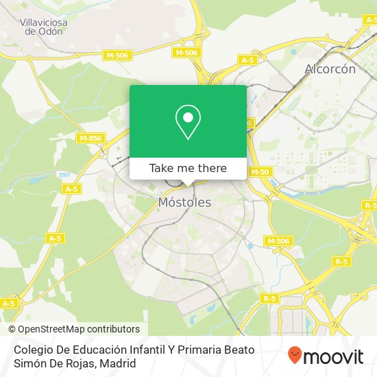 Colegio De Educación Infantil Y Primaria Beato Simón De Rojas map