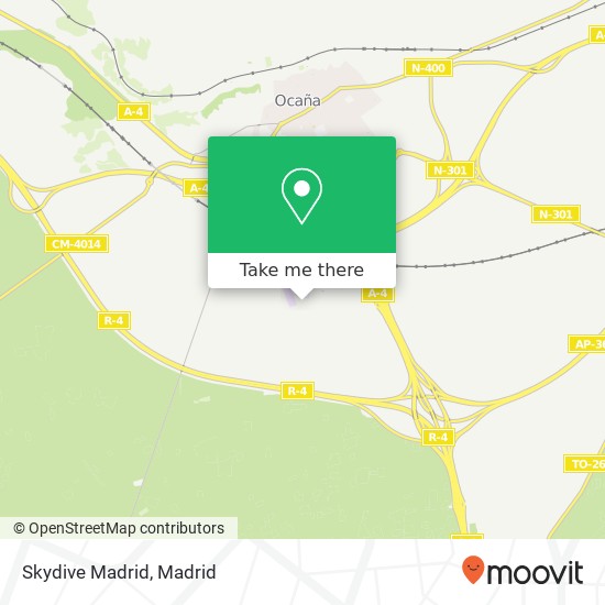 Skydive Madrid map