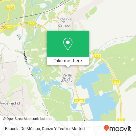 mapa Escuela De Música, Danza Y Teatro