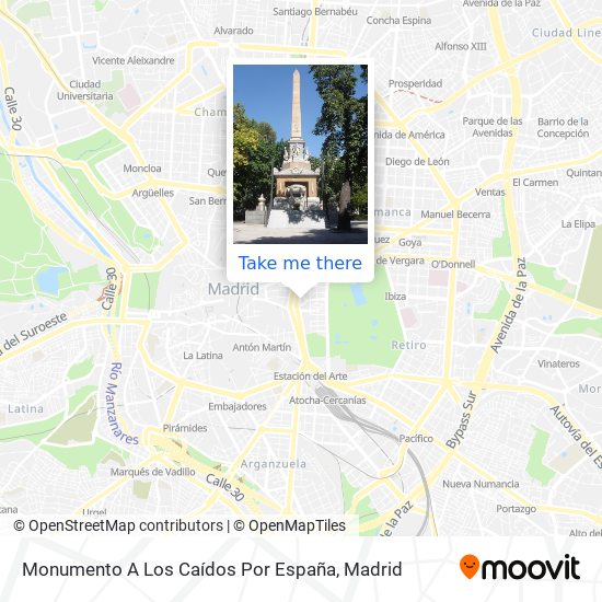 Monumento A Los Caídos Por España map