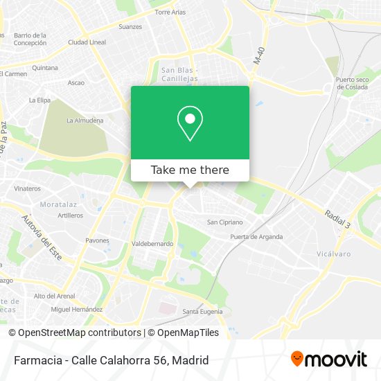 mapa Farmacia - Calle Calahorra 56
