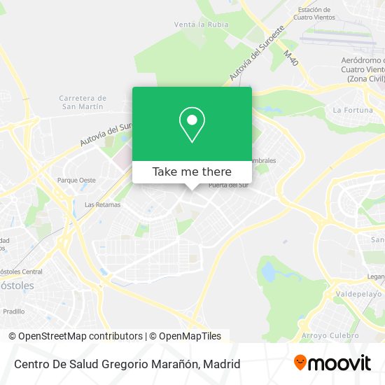 Centro De Salud Gregorio Marañón map