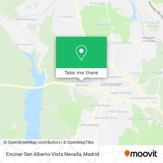 Encinar-San Alberto-Vista Nevada map