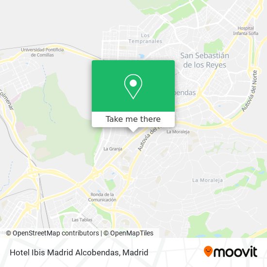 mapa Hotel Ibis Madrid Alcobendas