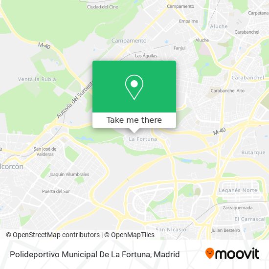 mapa Polideportivo Municipal De La Fortuna